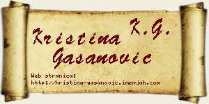 Kristina Gašanović vizit kartica